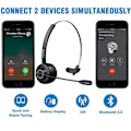 Miniatyrbild 5 av 8: Bluetooth-headset, V5.0 Business trådlöst headset med bom