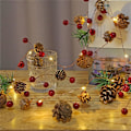 Miniatyrbillede 7 af 7: Marokkansk julebelysning, 40 LED vindueslys, sugekop, kabelbelysning, KLB