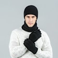 Miniatyrbilde 3 av 5: Bobble lue kvinners strikkede lue vinter