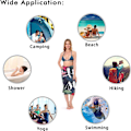 Miniatyrbillede 4 af 5: Mikrofiber strandhåndklæde, tropisk regnskovsmønster