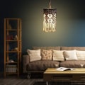 Miniatyrbild 8 av 8: Handgjord lampskärm, hängande lampskärm, boho macrame lampskärm KLB