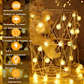 Miniatyrbillede 4 af 5: Globe-lys med batteridrift, RJEDL 12m 100 LED krystal kuglelys