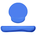 Miniatyrbillede 1 af 5: Musemåtte med håndledsstøtte, Memory Foam tastaturpude, Easy Blue
