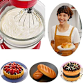 Miniatyrbilde 5 av 5: Visp i rustfritt stål, kompatibel med KitchenAid Tilt-Head Stand Mixer.