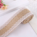 Miniatyrbillede 1 af 5: Båndruller, Naturlig Burlap Krans med Hvid Blonder, Burlap Burlap Bånd, Naturlige Burlap Bånd, Blonder Håndværk Bånd, til Bryllup, DIY,