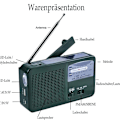 Miniatyrbillede 3 af 8: Bærbar Nødradio Solradio Kurv AM FM Radio med LED Lommelygte USB Port