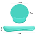 Miniatyrbillede 2 af 5: Musemåtte med håndledsstøtte, Memory Foam tastaturpude, Easy Green