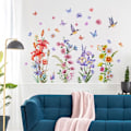 Miniatyrbild 3 av 5: Blomsterfjäril väggdekaler, blommiga väggdekaler, väggdekaler för barn KLB