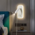 Miniatyrbillede 3 af 5: LED væglampe, sengelampe med afbryder, USB-opladningsport, dæmpbar sti