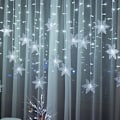 Pikkukuva 1 / 5: Jouluvalot, Verhovalot, 3,5m LED Lumihiutale Valot 8 Valotilaa, Ikkunan Koristelu, Joulu, Hää, Syntymäpäivä, Koti, Terassi, Valkoinen