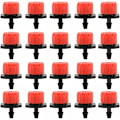 Miniatyrbillede 1 af 5: 100 stk. dryppende vandingssprinklere, haveemitter sprinklerdyser, 360° justerbar automatisk drypvanding til plante drivhus græsplæne DIY KLB
