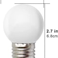Miniatyrbillede 2 af 5: Pakke med 10 E27 skruebase 1W LED-pære Globe-lampe til dekoration varm hvid KLB