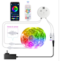 Miniatyrbild 5 av 5: Bluetooth LED-remsa, 30M LED-remsa 540 lysdioder 5050 RGB Vattentät, Styrs av Smartphone APP, Synkronisera med musikrytm/Timerfunktion KLB