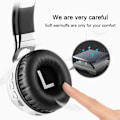 Miniatyrbillede 3 af 8: Bluetooth-hovedtelefoner foldbare trådløse, HiFi stereo-headset sort og hvid