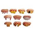 Miniatyrbilde 2 av 4: Halloween-dekorasjon, vampyrtann, bukketann, zombie-fortann, Sh