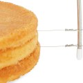 Miniatyrbilde 5 av 7: Kakekutter i rustfritt stål, 2 tråder, høydejusterbar, kakebunnskutter, KLB