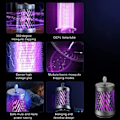 Miniatyrbild 2 av 5: LED elektronisk myggdödande lampa, 360° elektrisk insektsfälla med UV-ljus/bionisk attraktion, bärbar luktfri USB-lykta för inomhus och utomhus