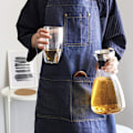 Miniatyrbilde 2 av 7: Denimforkle, Unisex justerbar forkle med 3 lommer, matlagingsforkle KLB