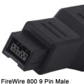 Pikkukuva 5 / 8: FireWire IEEE 1394 tyyppi A 400 6-nastainen naaras - 1394 tyyppi B 800 9-nastainen