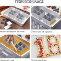 Miniatyrbild 5 av 6: Bakform siffror, siffror och bokstäver kakform, stor rektangulär kakform,