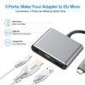 Miniatyrbillede 4 af 8: 3 i 1 Hub Type C til HDMI USB 3.0 USB-C Adapterkabel