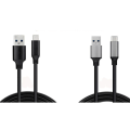 Miniatyrbilde 3 av 4: Hurtiglading kabel Type-C datakabel 10G 3A høy strøm grå