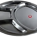 Pikkukuva 1 / 3: Pyöreä thali 4 osastolla, ruostumaton teräs 4 osastolla