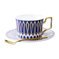 Miniatyrbild 1 av 5: Kaffekopp med fat och sked, 2007 ml porslin
