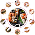 Miniatyrbild 4 av 6: 3 st Hemmagjorda Cylindriska Tunnformade Sushimodeller DIY Sushiverktyg (Svart)