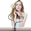 Miniatyrbillede 3 af 8: Concept 2 i 1 LED Selfie ring lys bordmontering lys iPhone Holder med KLB
