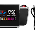 Miniatyrbild 2 av 5: Projektion, LCD-projektionsdigitalklocka, USB-laddning