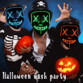 Pikkukuva 6 / 7: LED-naamio, valaiseva cosplay-naamio, lahja festivaalijuhliin (vihreä) KLB