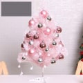 Miniatyrbilde 4 av 7: Uonlytech Rosa juletre med LED-belysning og kuler. Liten juletre KLB
