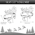 Miniatyrbillede 6 af 7: DEET 12 stk. Julehjort Servietringe Sæt, Glimtende Elg Servietholdere, Chic KLB