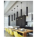 Miniatyrbilde 4 av 5: GU10 Dia 5,5CM x L 30CM Sølv Ring Moderne Sylindrisk Rør LED Takspotlight Pendellampe for Bar Disk Dekorasjon Lampe KLB