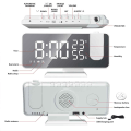 Miniatyrbilde 5 av 6: Soverom Projeksjonsvekkerklokke Digital Alarm Projektor Hvit - Hvite Tall