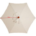 Miniatyrbillede 5 af 5: Reserveovertræk til parasol - 6 ribben - Diameter 2m - Vandtæt - UV-beskyttelse - Reservebetræk - Beige KLB
