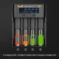 Miniatyrbilde 4 av 7: 18650 batterilader 4 spor for 18650 21700 26650 Lithium AA AAA