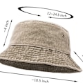 Miniatyrbillede 2 af 5: UltraKey Bucket Hat, Bredskygget Vasket Denim Bomulds Udendørs Solhat Flad Top Cap