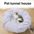 Miniatyrbild 5 av 6: Kattunnel, katttunnel säng, inomhus katt kattunge, hopfällbar kattunnel KLB