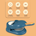 Miniatyrbild 3 av 6: Knytningsform för dumplings, enkelt verktyg för dumplingstillverkare och dumplingspress, blå