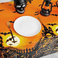 Miniatyrbilde 3 av 4: 2 stk Halloween-duker, Halloween skumle gresskar duker og festrestaurant kjøkkendekorasjoner 137*180cm