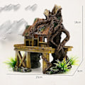 Miniatyrbillede 3 af 5: Kunstig fisk reptil hus ly akvarium bygning KLB