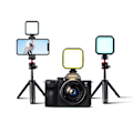 Miniatyrbilde 4 av 5: RGB LED-kameravideolampe, LED-videolys mini oppladbar LED-videolys, dimbar profesjonell fotolampe for vlogging-filming