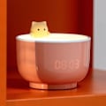 Miniatyrbild 1 av 7: Multifunktionell ljudstyrd LED-ljusdisplay väckarklocka med tecknad katt för