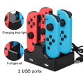 Miniatyrbilde 7 av 8: Nintendo Switch-lader med håndtak ladestasjon - 4 i 1, USB-kabel, 2 USB-porter KLB