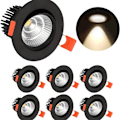 Miniatyrbillede 1 af 3: 6xLED downlights, 5W indbyggede loftslamper, varmt hvid IP44 til badeværelse, køkken, stue,