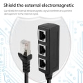 Miniatyrbillede 5 af 7: RJ45 LAN Ethernet 1 til 3 Port Splitter Kabel Netværk Cat5 Cat6 Adapter Stik