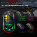 Miniatyrbilde 6 av 8: Gamingmus med 6400 DPI optisk sensor, gamingmus 6 programmerbar