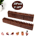Miniatyrbilde 1 av 4: Due-spiker Plast Balkon Due-avvisende Sett Due Fugl Avvisende Katt Spiker 20 Stykker Brun